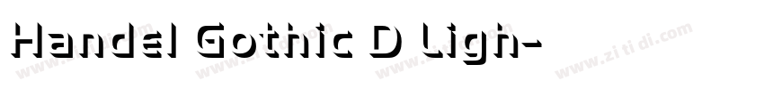 Handel Gothic D Ligh字体转换